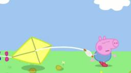 Peppa and George try to fly a kite KIDDO TOWN UK