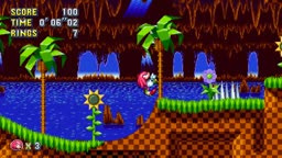 Sonic Mania how to get into Sonic's part of Green Hill Zone as Knuckles