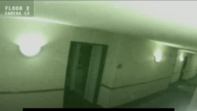 Ghost screaming in haunted hotel