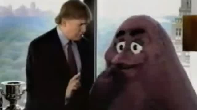 donald trump grimace mcdonalds ad