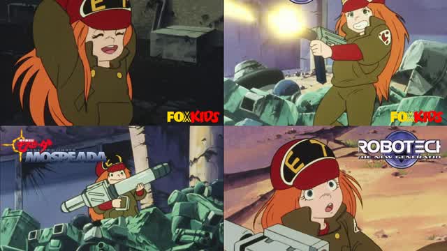 Robotech: The New Generation Funny Moments - Pint Size Bratty Girl Goes Wild Unloading some Guns HD