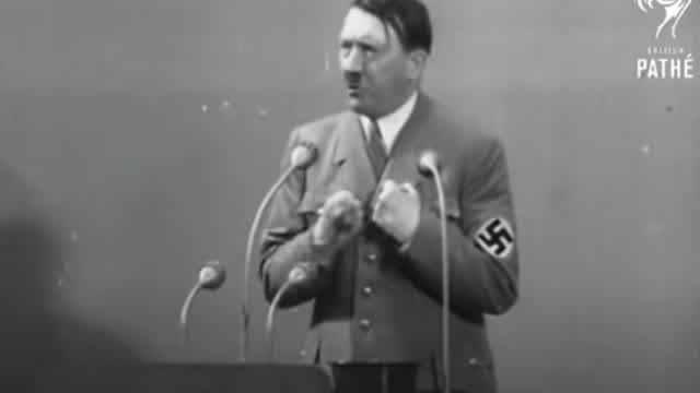 Hitler giving a speech