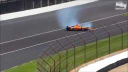 Lucas Bonchano (Jim Harino sock) crashes at Indy 500