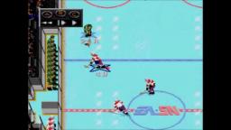 NHLPA '93 - Bloody Injury - Sega Genesis Gameplay