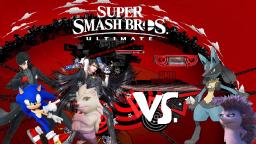 SSBU: Joker, Bayonetta, Sonic and Ruby vs. Una and Lucario