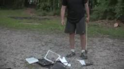 Psycho Dad Axes Laptop