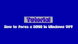 How to force a BSOD in Windows 98?