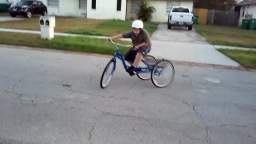 Andrew finally has a bike