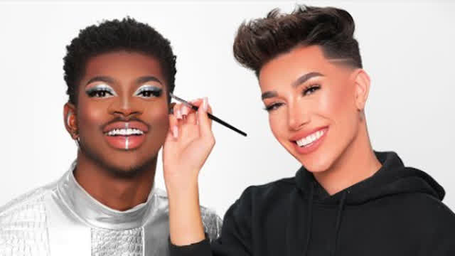 ASMR James Charles doing Lil Nas X's Makeup