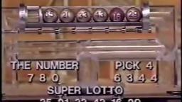 Ohio's winning lottery numbers (January 9th 1988)