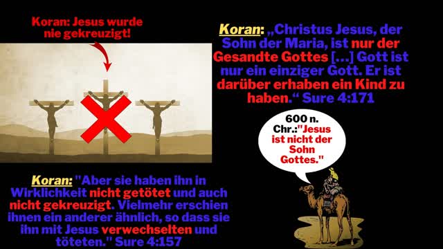 ist JESUS (Isa) im KORAN und BIBEL gleich? | Islam Christentum Vergleich | Kreuzigung (deutsch)