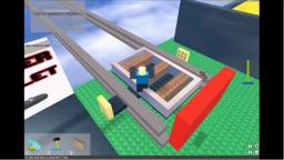 Playing roblox thrillville