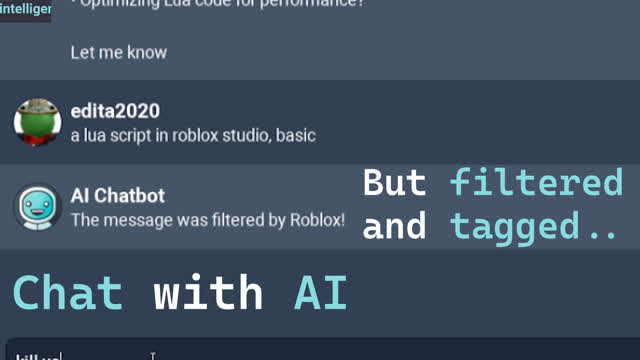 Chat with AI (But filtered and tagged..)