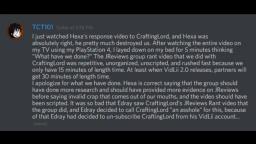 Discord Statement Regarding CraftingLord21's JReviews Rant Video. I Apologize.