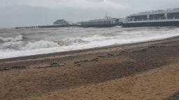 Waves at Clacton On Sea Essex Beach today weather share video part 1 2 November 2019