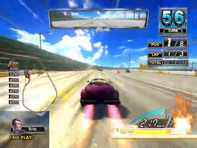 Sega Race TV - Rita de la Rosa - Gameplay (TeknoParrot)