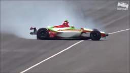 Sebastian Brisman (Jim Harino sock) crashes at Indy 500