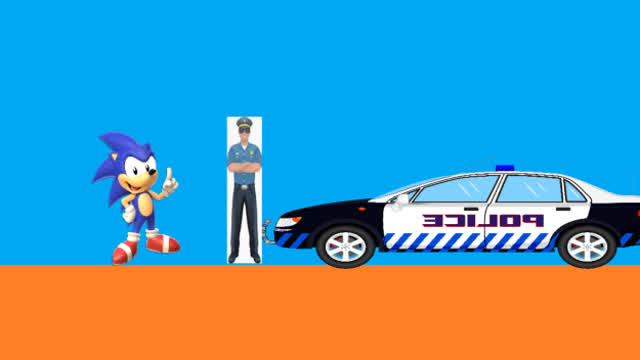 sonic says to do drugs and then the police and you guys have to run