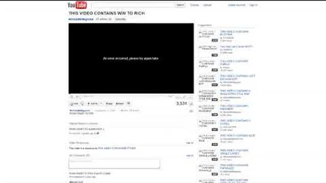 Archive Web Page - My Old Video - THIS VIDEO CONTAINS WIN TO RICH