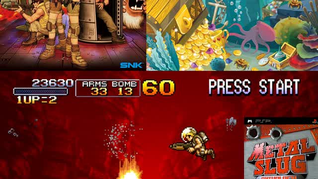 Metal Slug 3 (PSP Version) - Underwater Scuba Diving with Eri