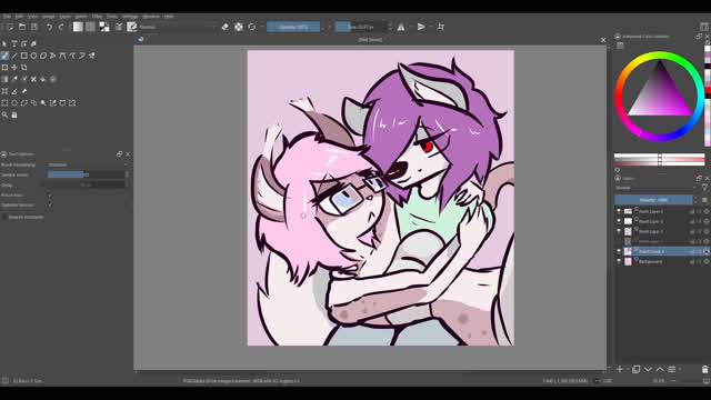 cat and husker speedpaint