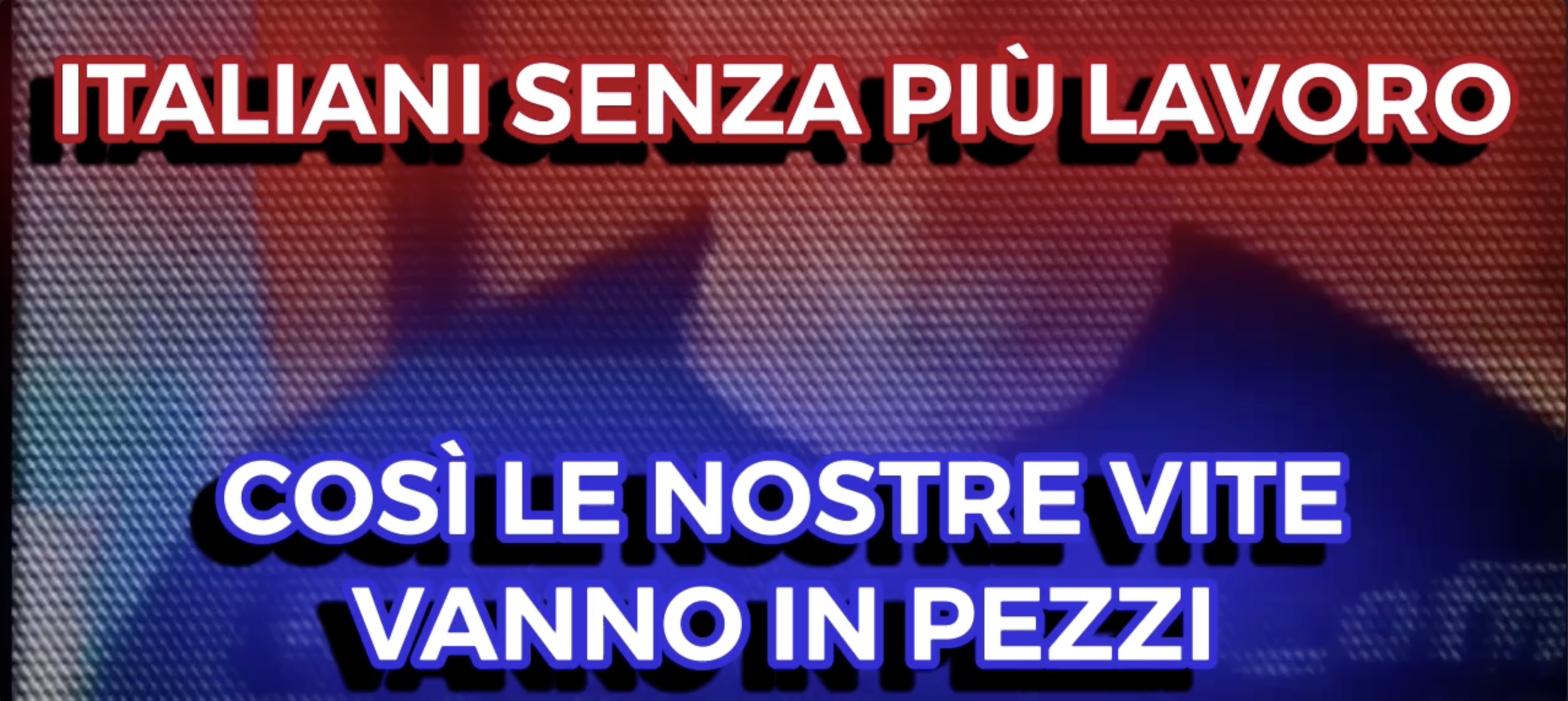 Gli Italiani Senza più Lavoro - Così le Nostre Vite vanno in Pezzi