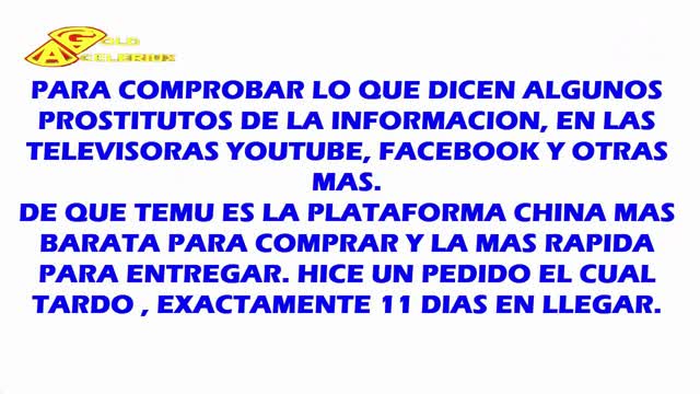 #TEMU  MAS BARATO , MAS RAPIDO PARA ENTREGAR, DICEN UNOS, #GOLDACELERIUX