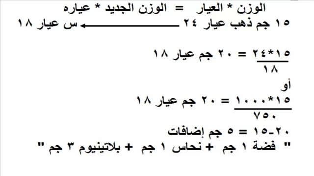 كيف تسبك ذهب اببض عيار 18 - 14 - 10-9