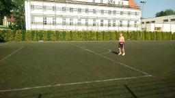 me play'ing foot ball (soccer )