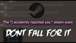 DON'T FALL FOR THE "I accidently reported you" Steam scam