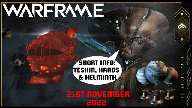 Teshin, Shards and Helminth Invigoration - Weekly Rotation Reset for Warframe 21st November 2022