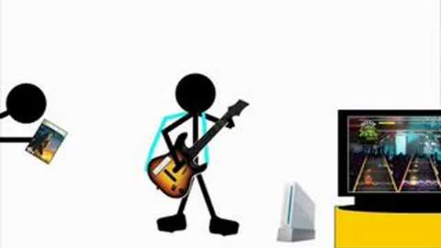 Stickmen Plays Guitar Hero World Tour