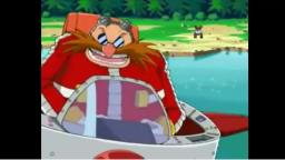 El robot del Doctor Eggman es destruido y Knuckles lo manda a volar