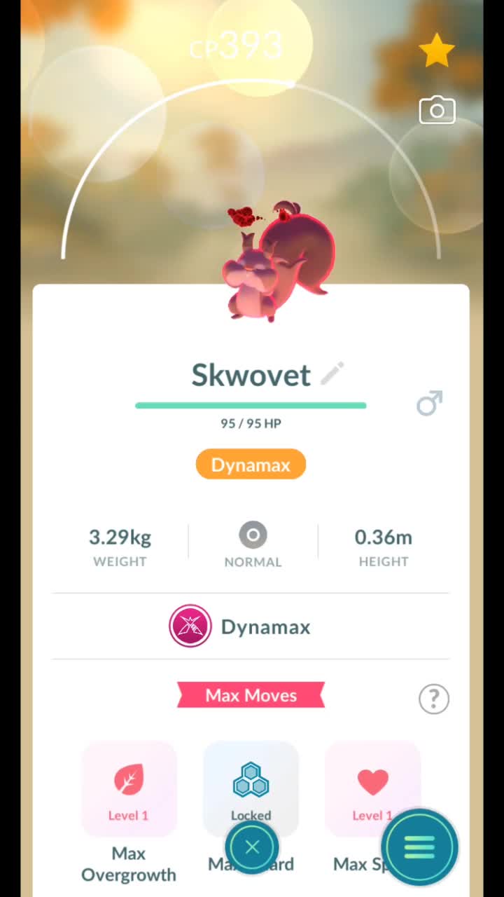 Pokémon GO-Dynamax Skwovet Max Spirit Unlock