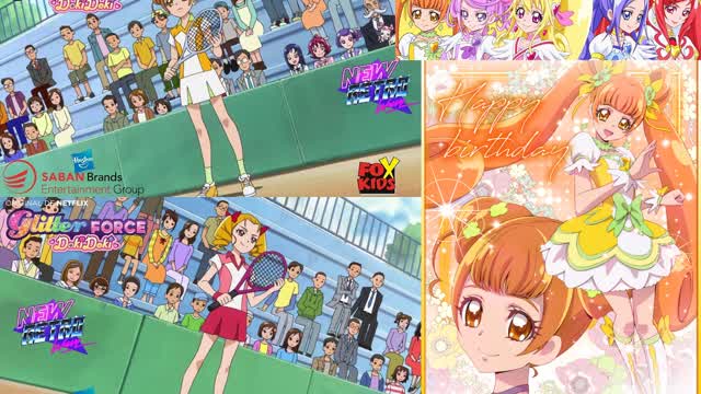 Glitter Force Doki Doki Awsome Moments - Clara Vs Nellie Tennis Match (Saban English Dub) Revised