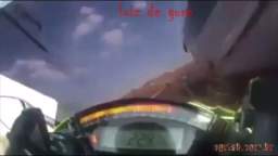 Serious motorcycle accident at 300 km/h