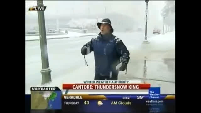 Jim Cantore Gets Thundersnowed