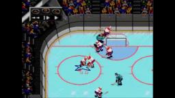 NHLPA '93 - Bloody Injury - Sega Genesis Gameplay