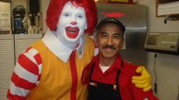 JOSE THE JANITOR HAS LUNCH IN THE MENS BATHROOM