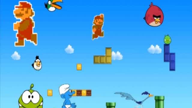 SuperMario VS Angry Birds VS Tetris