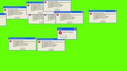 [GREEN SCREEN] Windows XP Error - VIRUS ERROR - FOOTAGE - SOUND
