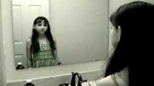 Creepy Grudge Ghost Girl in the Mirror!