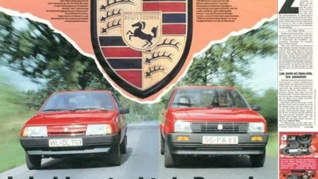 "Porsche" and "Lada".