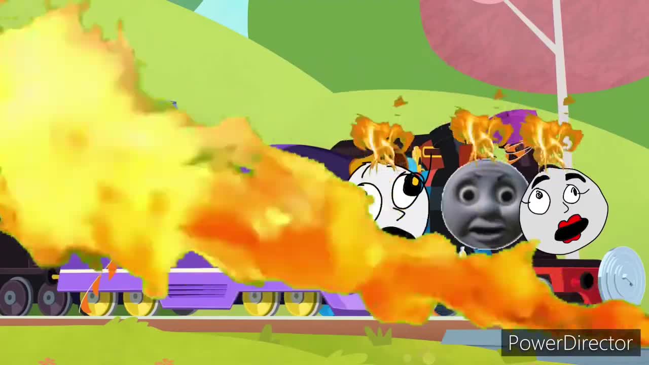 Oh no, it’s gonna hit those trains!