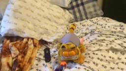 Garfield gets shot by nerf gun (gone wrong)