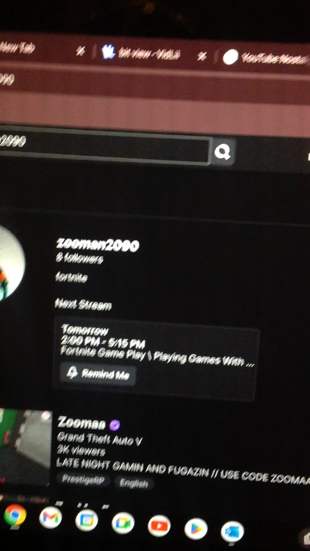 follow me on twitch