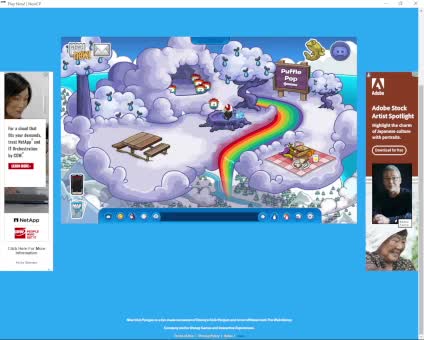 Playing Club Penguin