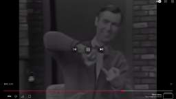 Mr rogers giving the kids the finger funny