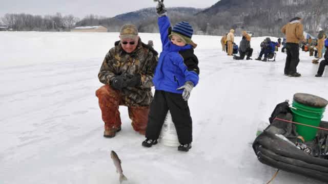 Winter fishing.