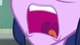 Twilight Sparkle screams like the CN Skull logo